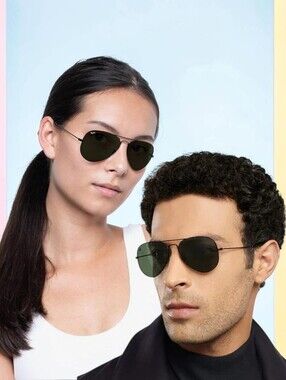 Ray-Ban RB3025 Classic Aviator Green Gunmetal Sunglasses With Accessories Unisex